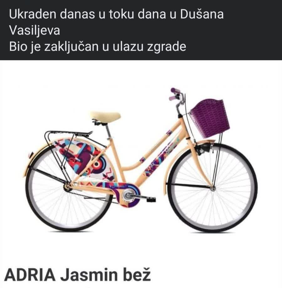 Slika ukradenog bicikla